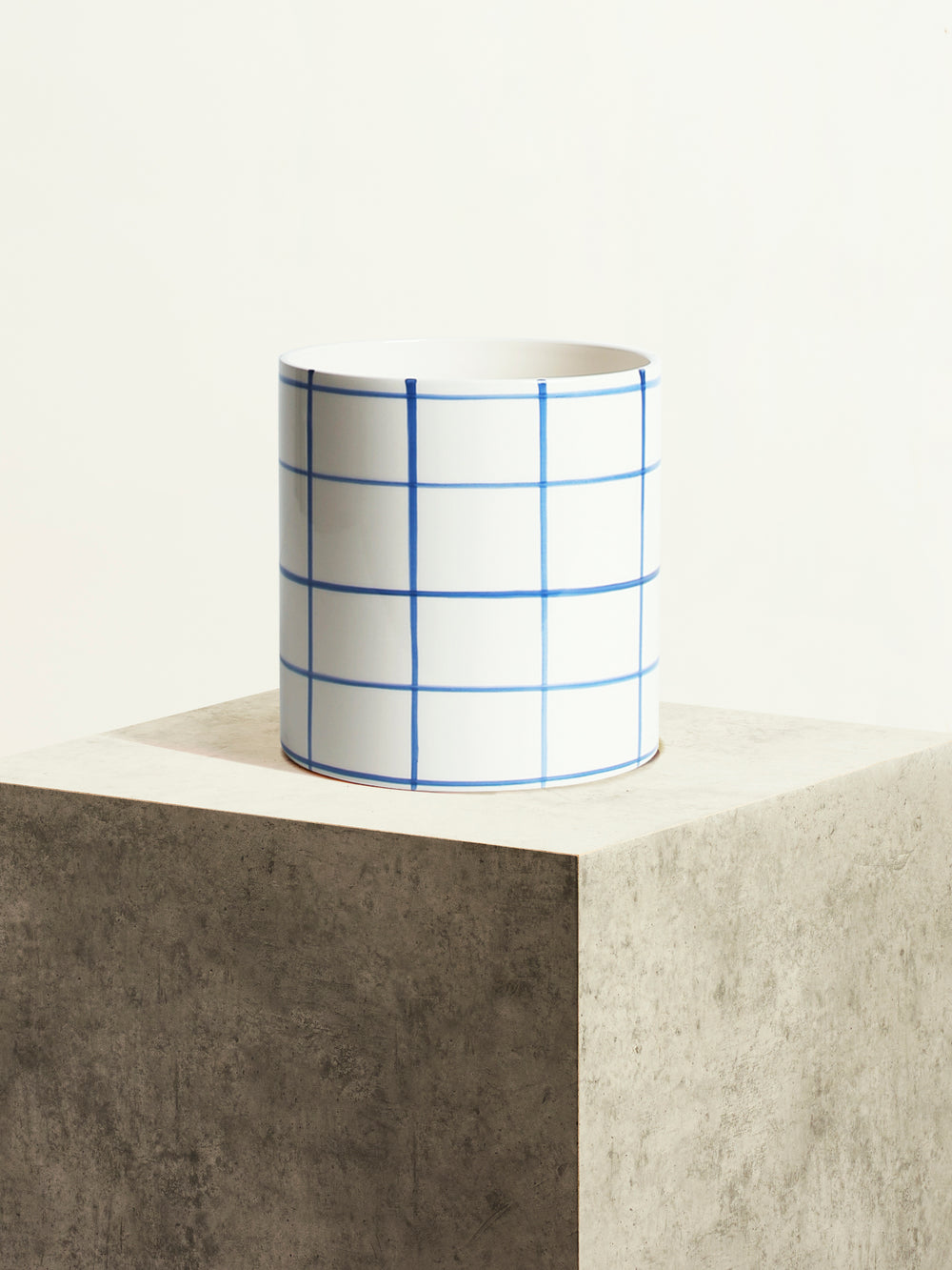 Céramique quadrillée - Bleu Cyclades