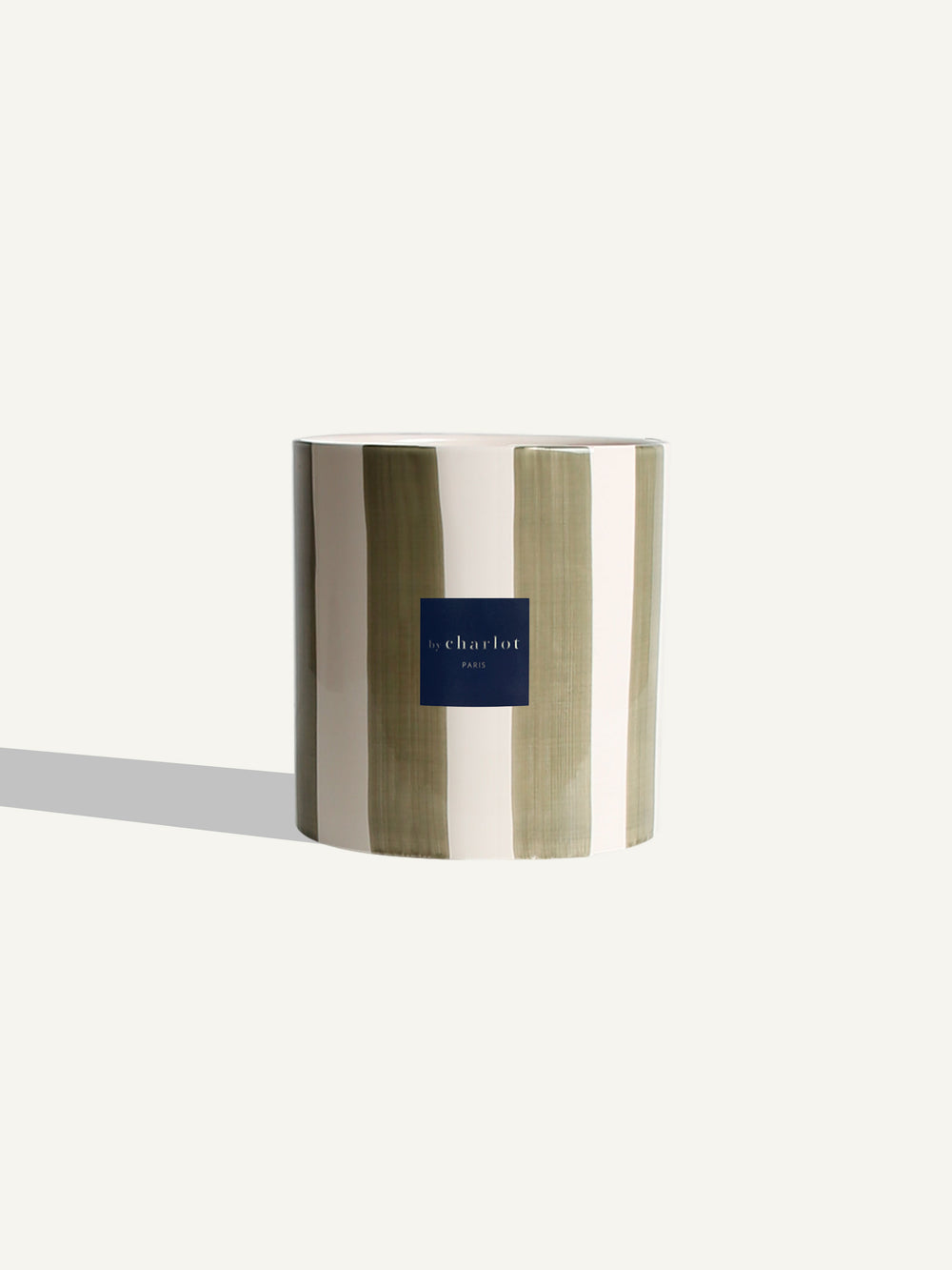 Céramique rayée - Vert Olive