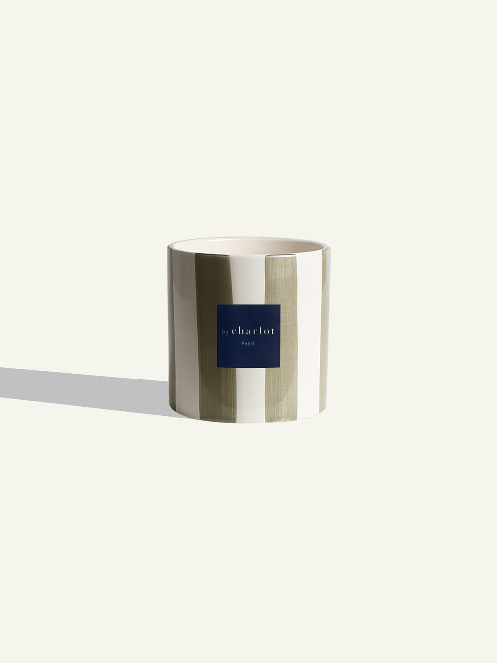 Céramique rayée - Vert Olive