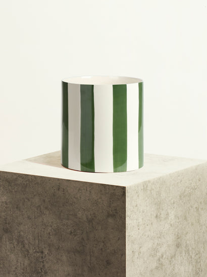 Céramique rayée - Vert Gazon