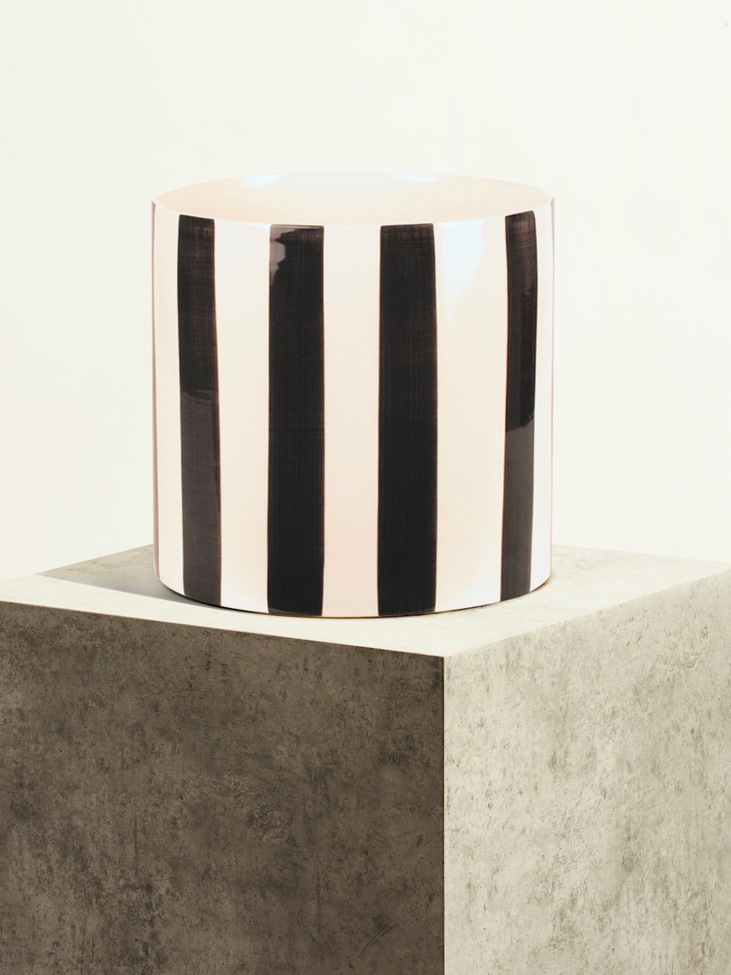 Céramique rayée XL - Noir réglisse