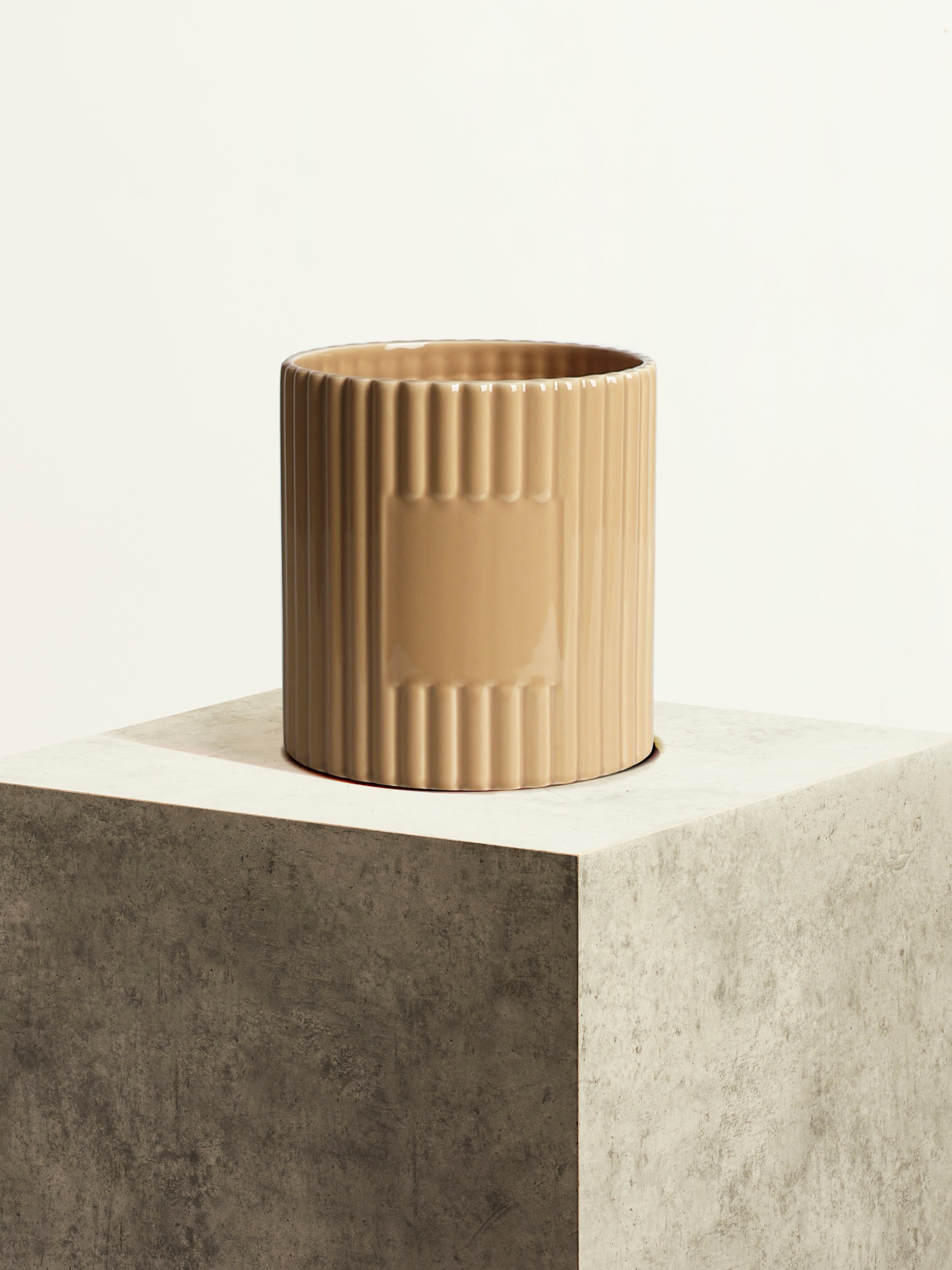 Céramique cannelée - Beige Sable