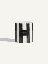 Striped ceramic L - Licorice black