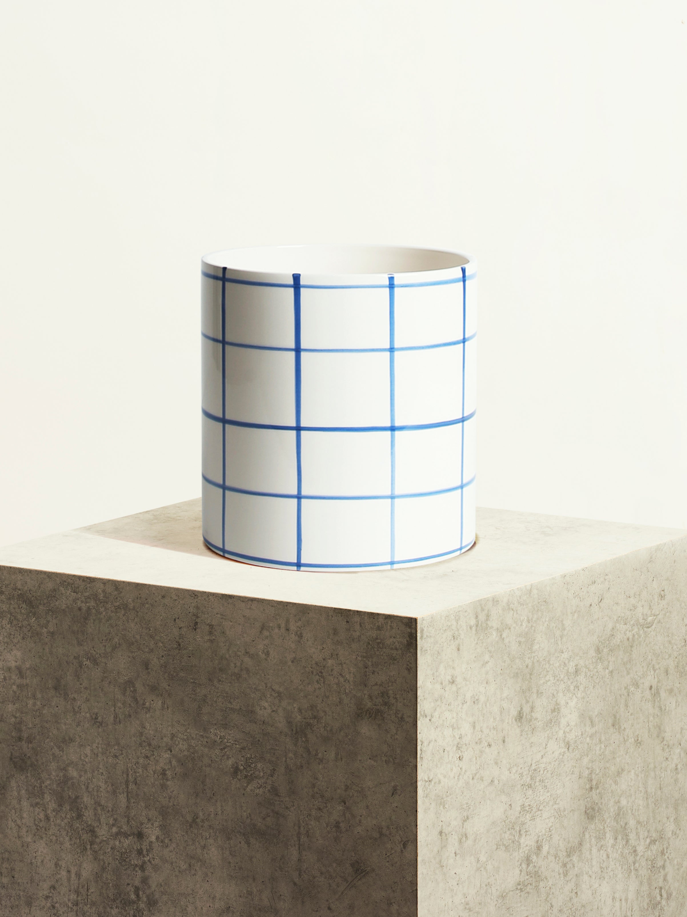 Céramique quadrillée - Bleu Cyclades