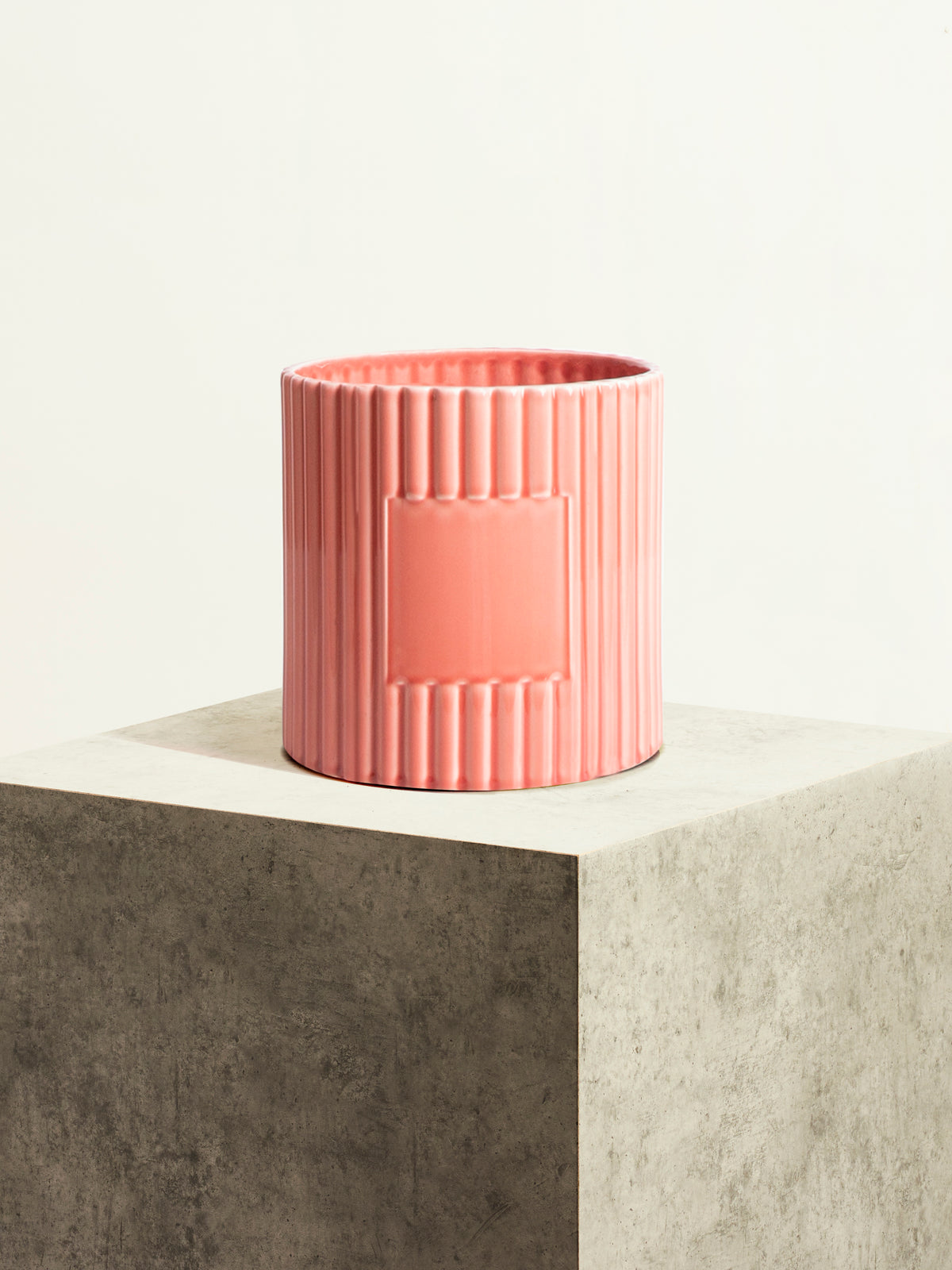 Céramique cannelée - Rose Sorbet