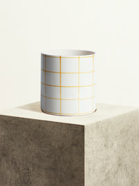 Céramique quadrillée - Jaune Sahara