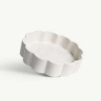 Soucoupe L - Céramique cannelée - Ivoire