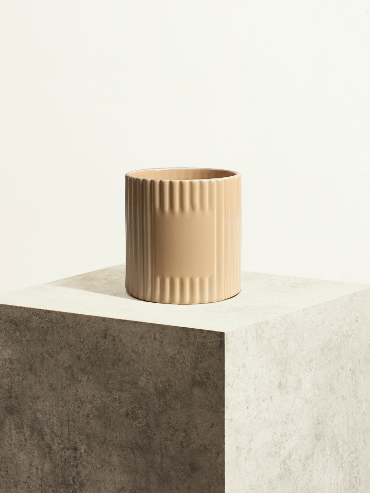Fluted ceramic - Sand Beige