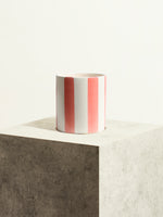 Céramique rayée - Rose Sorbet