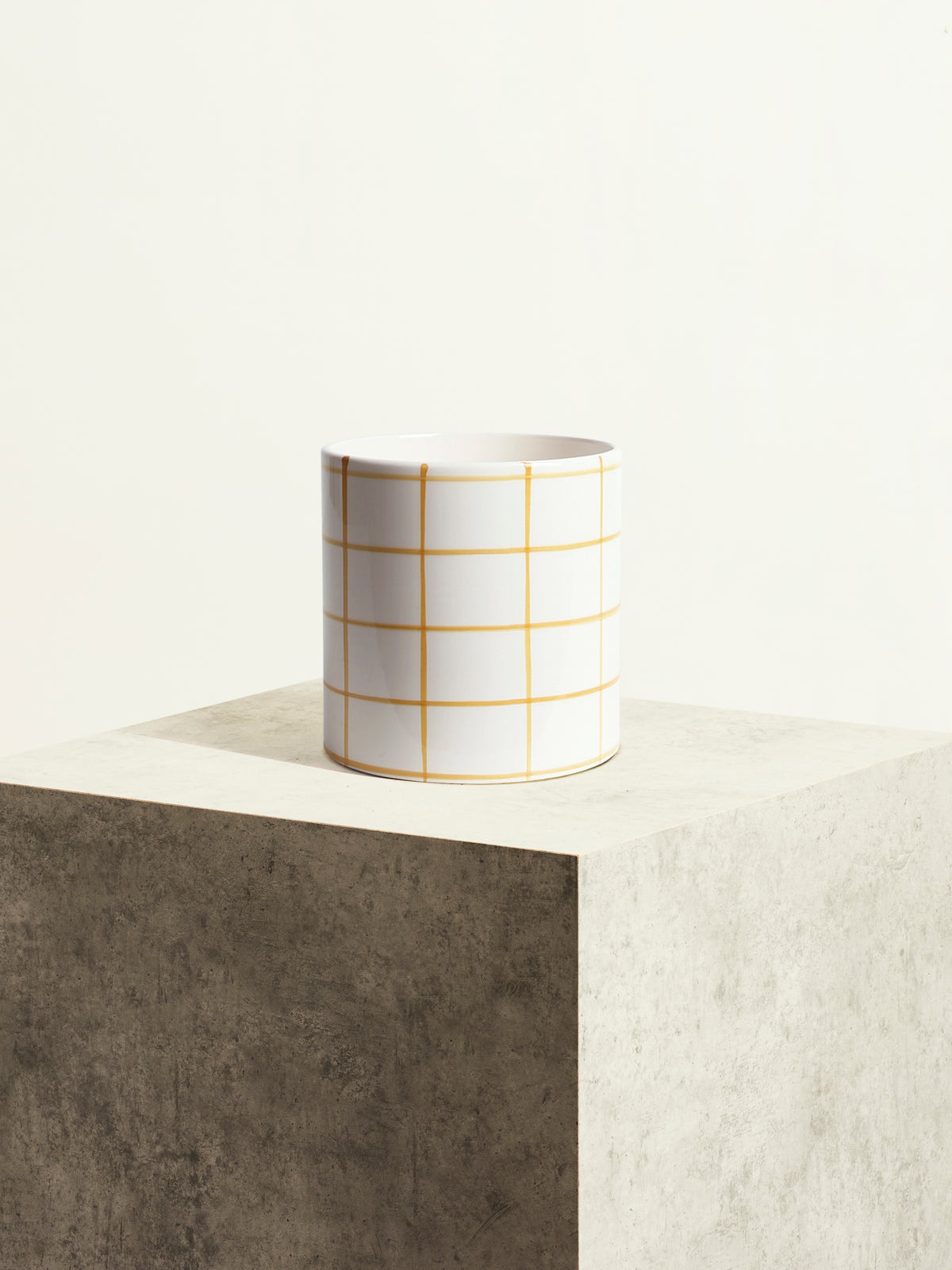 Gridded ceramic - Sahara Yellow