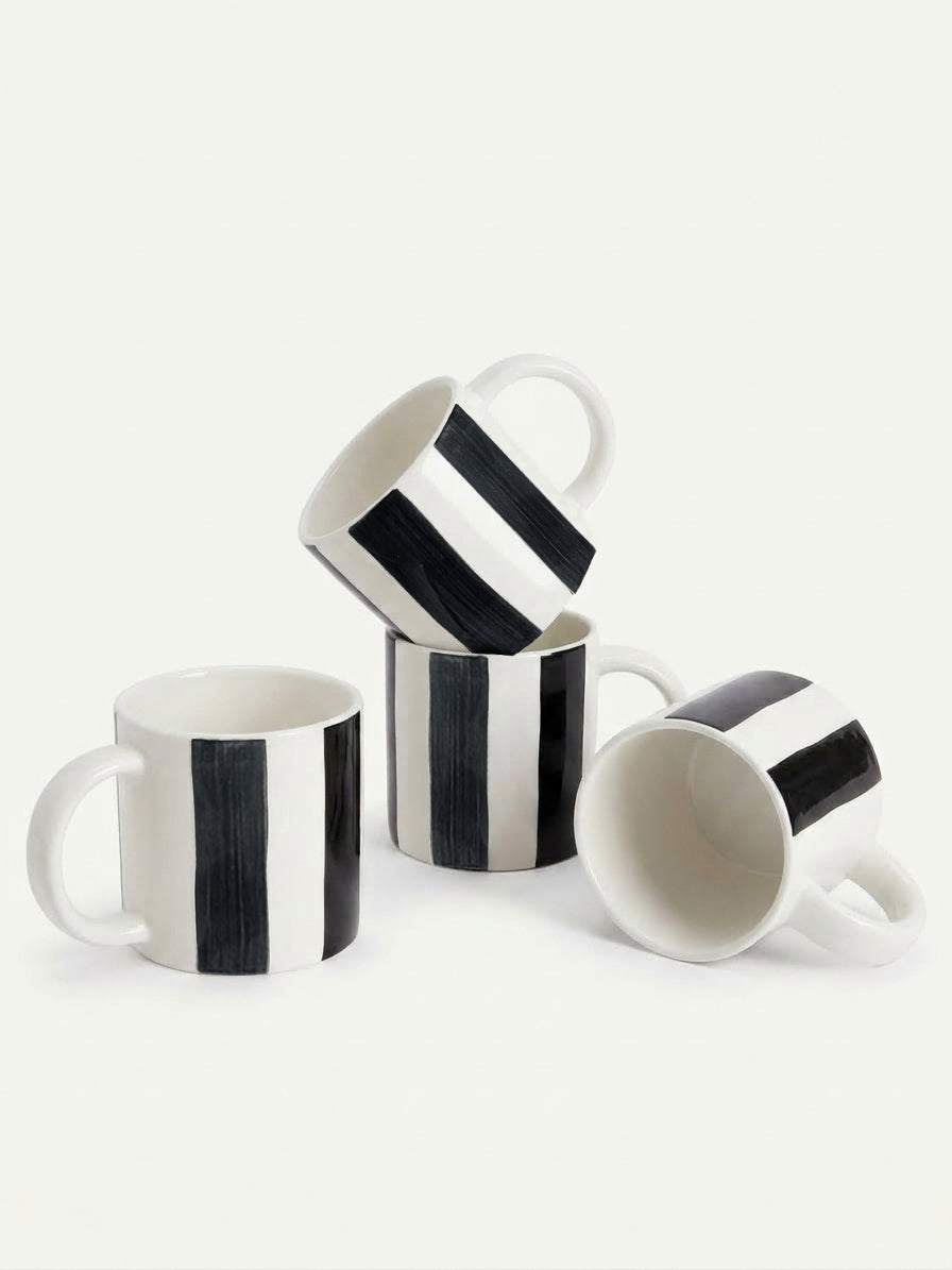 Mug - Noir réglisse rayé