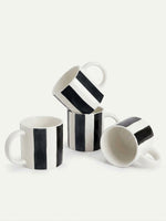 Mug - Noir réglisse rayé