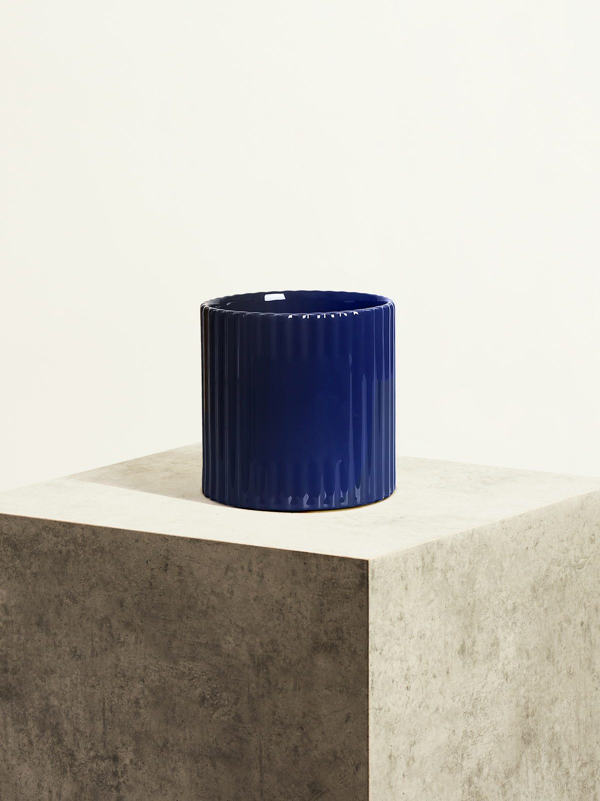 Fluted ceramic - Navy blue