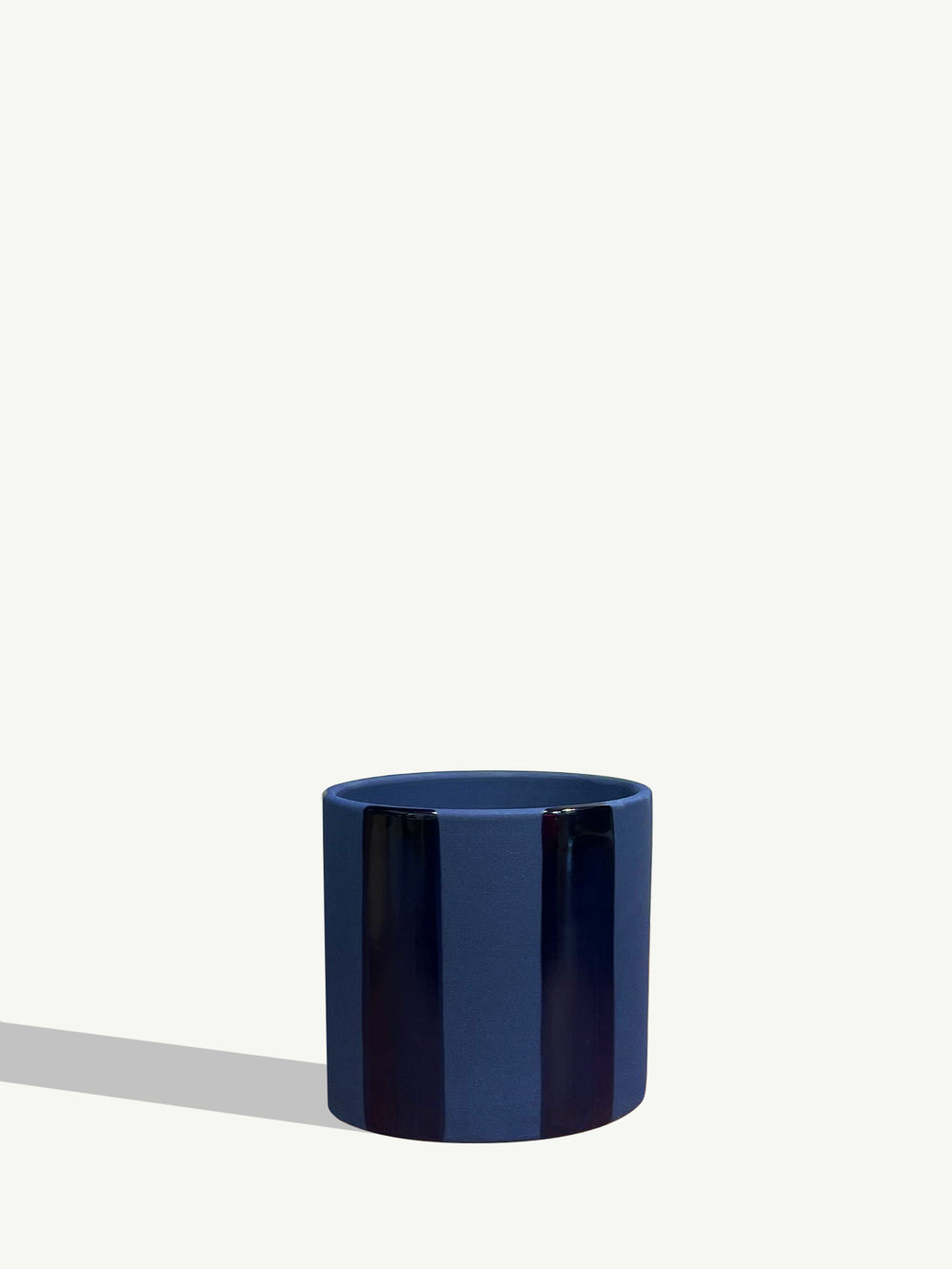 Céramique rayée - Bleu marine