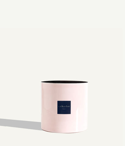 Metal pot - Rose quartz