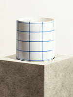 Céramique quadrillée - Bleu Cyclades