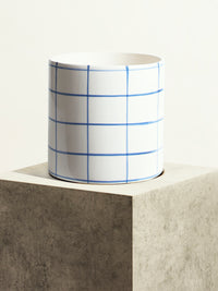 Céramique quadrillée - Bleu Cyclades