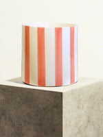 Céramique rayée - Rose Sorbet