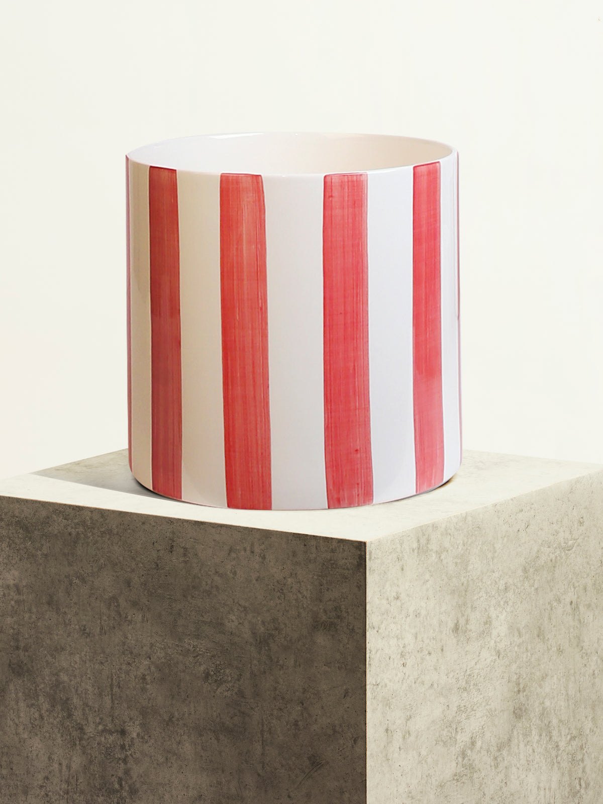 Céramique rayée - Rouge Ultime