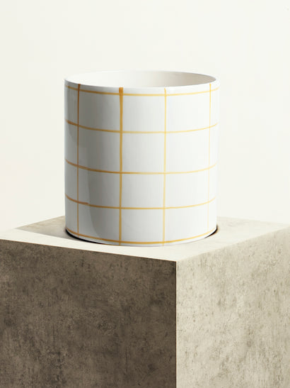 Céramique quadrillée - Jaune Sahara
