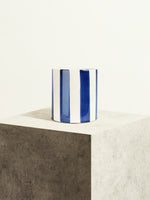 Céramique rayée - Bleu marine