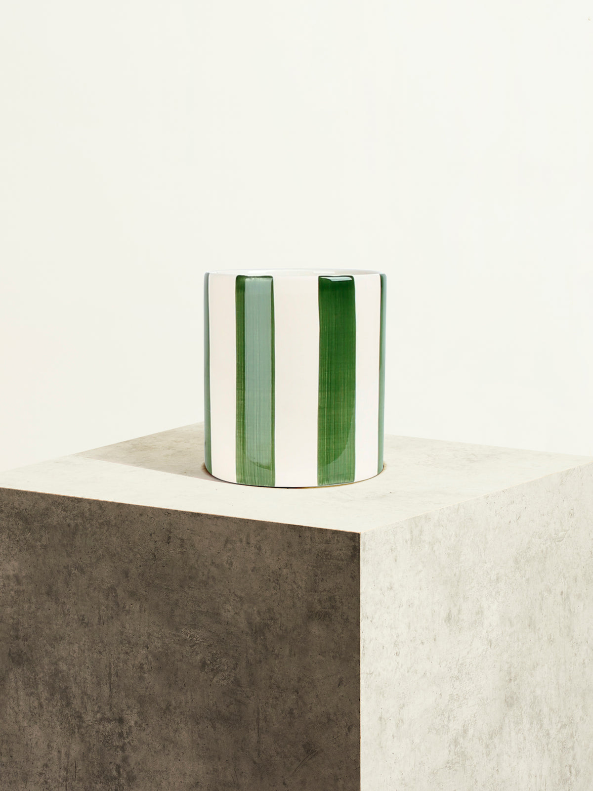 Striped ceramic - Grass green