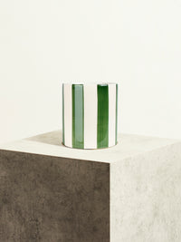 Céramique rayée - Vert gazon