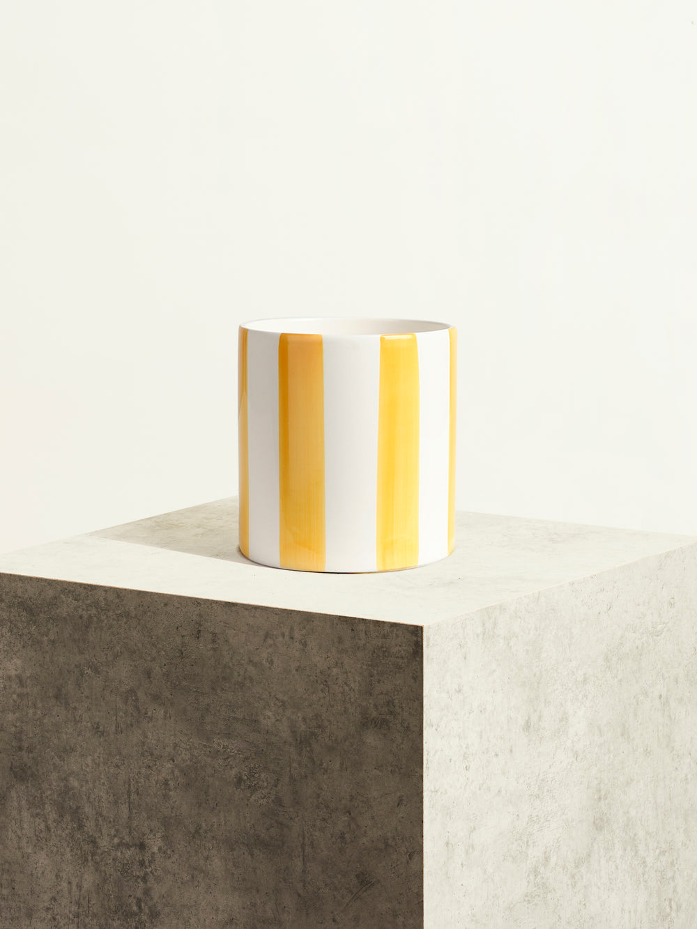 Céramique rayée - Jaune solaire