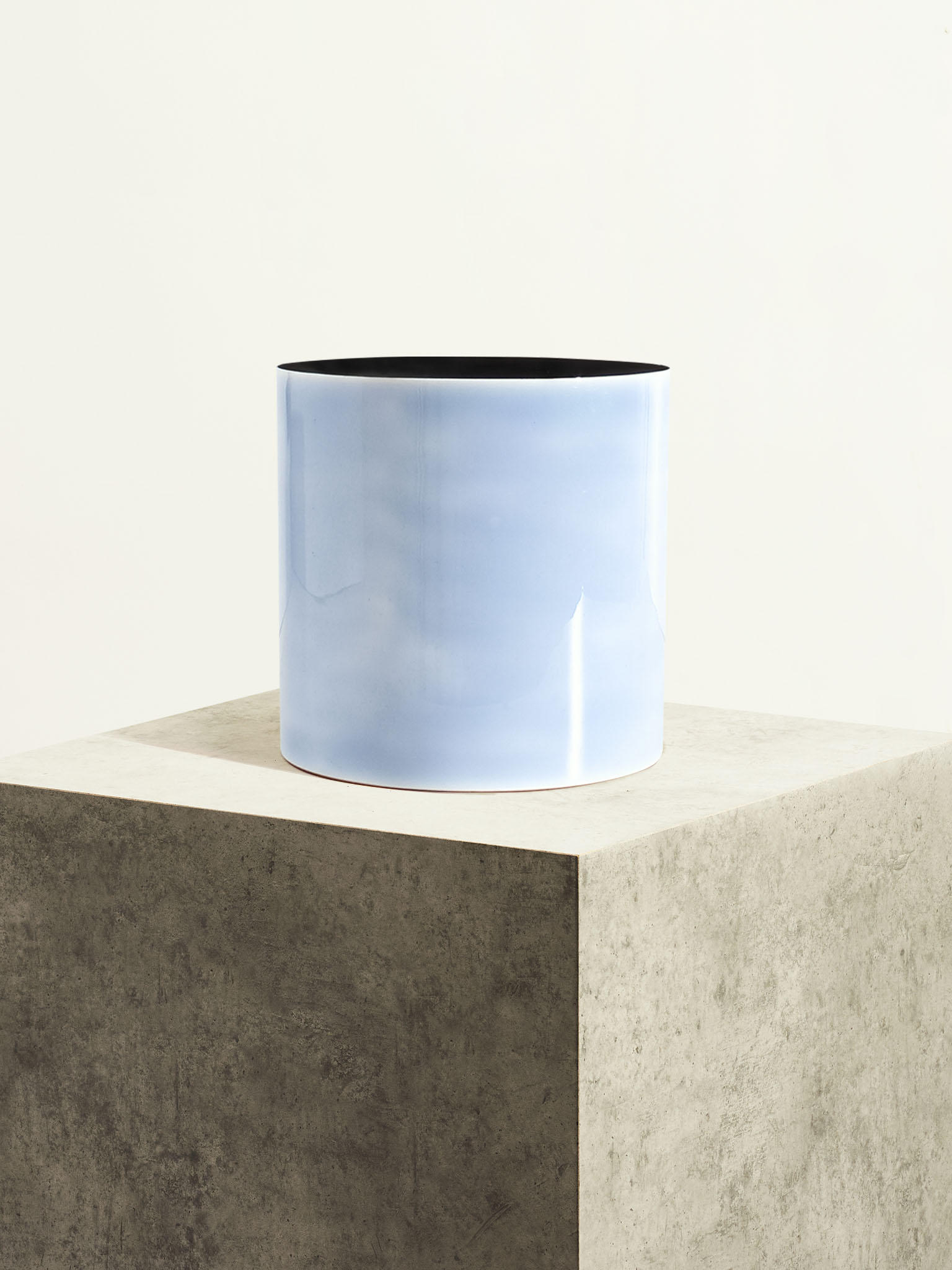 Metal pot - Azure blue